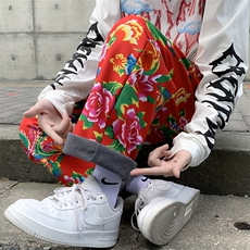 K203高质量男女大码花裤子可束脚休闲运动团队裤潮哈伦裤表演舞蹈，男装休闲裤，星座115A(原星座507）