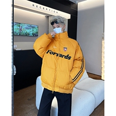 美式复古双杠刺绣立领棉服冬季休闲设计感夹棉保暖外套，男装棉衣，星座410-6（原星座1304-1）