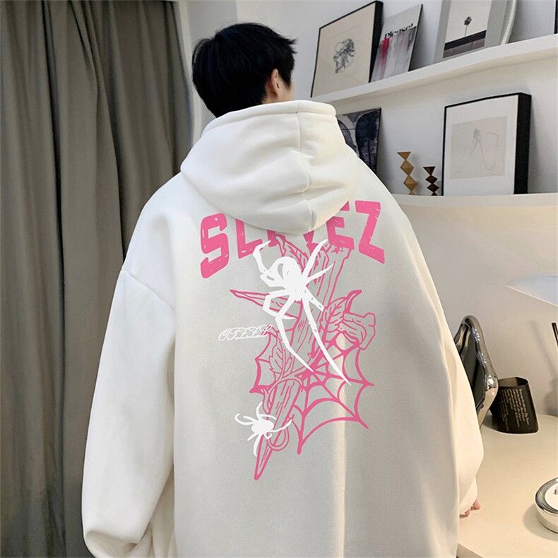 抖音得物供货可提供视频秋冬重磅美式宽松连帽卫衣DL1902,男装卫衣,电商A486