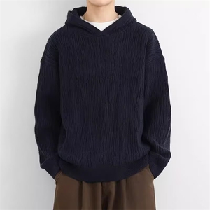 秋冬季新款红色连帽套头毛衣洋气针织衫宽松外穿上衣V23-P63网图图片