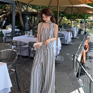 休闲气质条纹背心阔腿裤套装女夏2025新款两件套爆款高级感超好看,女装套装/套裙,浙宝276（原081）