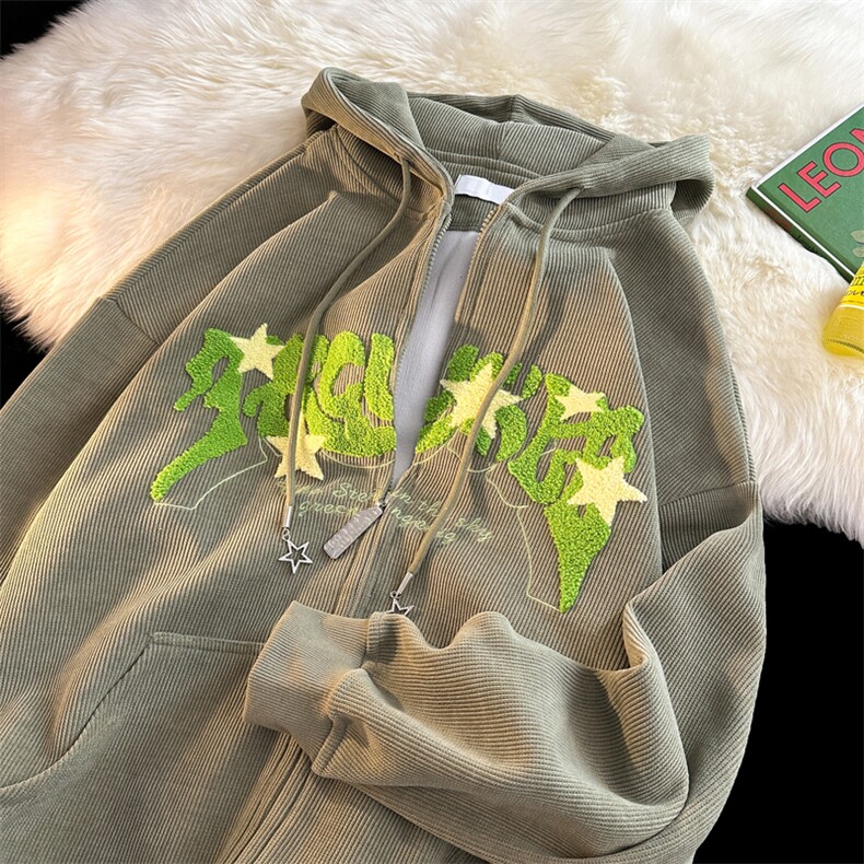23春季新款潮男连帽刺绣外套夹克JK0611-P45图片