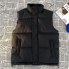 1506/M908/P30男羽绒棉马甲背心学生立领无袖棉衣大码高品质二开，男装背心/马甲，星座1506