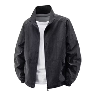 秋款男夹克衫立领拉链开衫冲锋衣休闲外套加大码M-5XL JK8919 P45图片