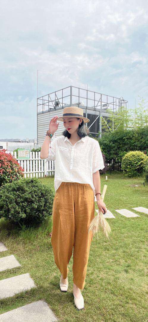 纯苎连衣裙小衫裤子裙子衬衣 时尚风 风淑女风休闲风，女装连衣裙，川哲