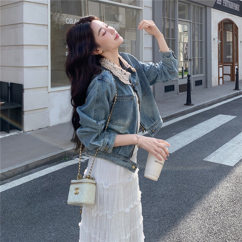 【大货】复古甜酷简约风牛仔短外套2C057-919-P165-K268,女装短外套,2C057