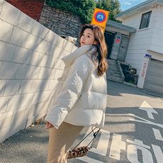 主推跑量新款小个子牛角扣短款面包服817可可，女装棉衣/棉服，Mushroom