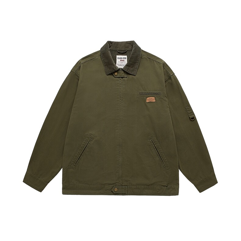 秋季新款宽松工装大码水洗撞色休闲夹克外套 N5509 /P120图片