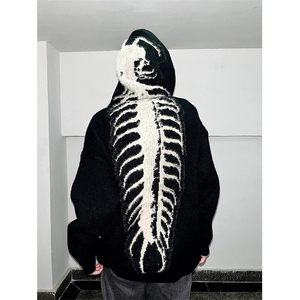 设计感美式高街连帽毛衣松慵懒风针织衫 MY129 特P56图片