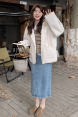 现货24秋皮毛一体短外套9021-P155-K218，女装短外套，2C305