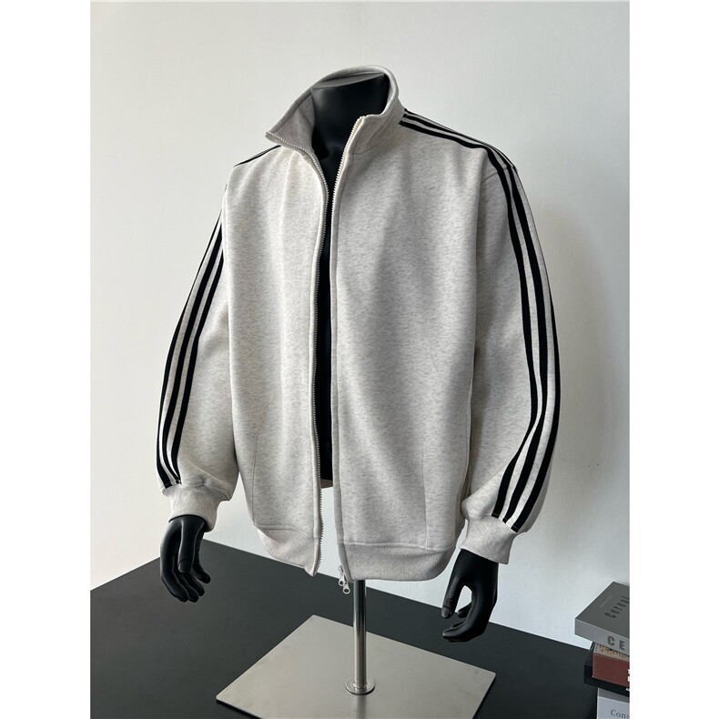 F241013-P55三条杠短款卫衣外套春秋棒球服秋季初秋运动早秋穿搭,女装短外套,星座617A-2