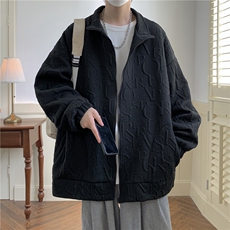 秋季立体压印字母立领开衫外套夹克男904-JK03-P70控88，男装夹克，星座904