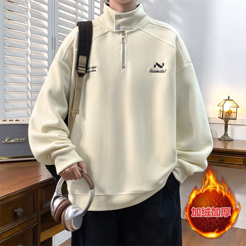 【奥粒绒】秋冬港风青少年加绒加厚卫衣男设计感外套ALR5503-P45，女装短外套，星座301D(原星座1004-8）