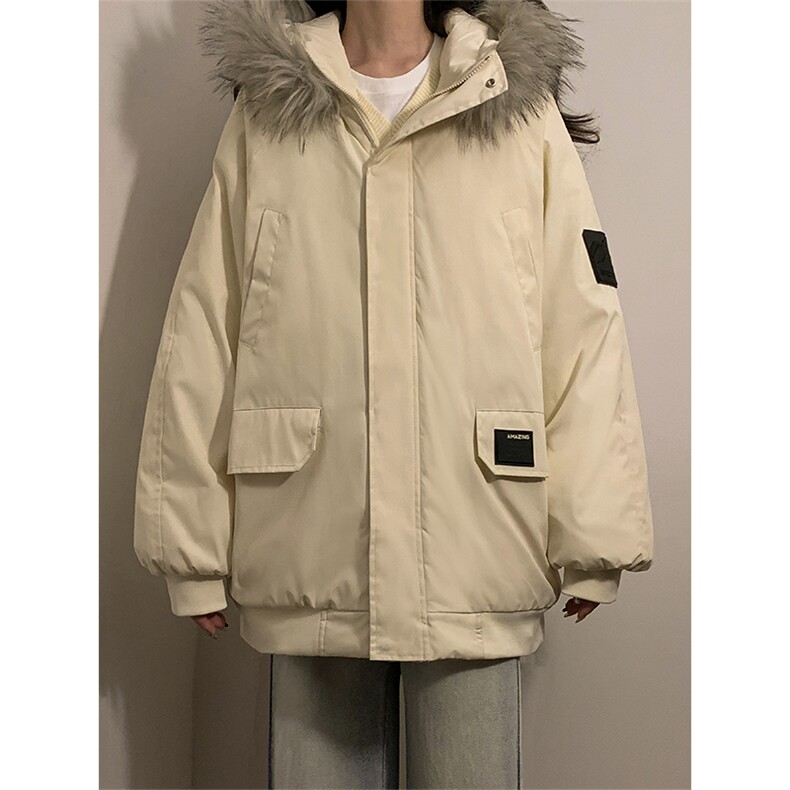 冬季宽松/连帽大毛领休闲外套潮加厚棉衣XZ102B-1M2591-P135,男装棉衣,星座102B-1