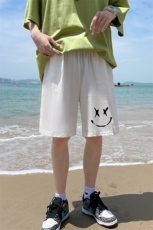 YD33190-P25港风潮牌亚麻短裤男大码棉麻五分裤男中裤沙滩裤，男装休闲裤，电商A040