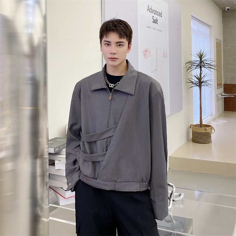 新款外套解构夹克高级感轻奢风潮流休闲上衣A345-202-P135,男装夹克,电商A345