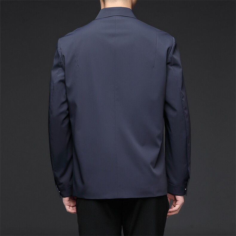 D332708秋冬新款男士夹克翻领商务休闲时尚青年男装纯色外套,男装夹克,电商B360