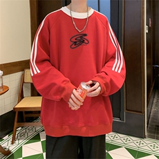 美式三杠条纹复圆领卫衣秋冬男女宽松长袖SW2482-P45控6850棉，男装卫衣，电商B370