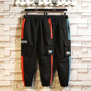 7XL-M撞色工装休闲长裤2023秋季新款加肥加大码胖子裤子控价68图片