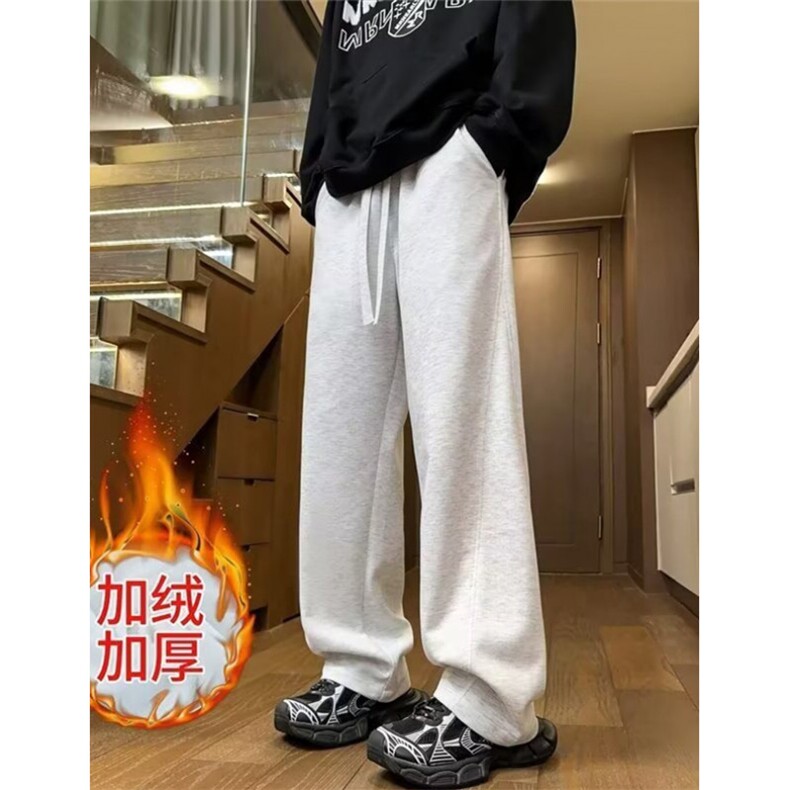 卫裤男秋冬季加绒加厚宽松直筒裤工装休闲拖地长裤运动裤KS50,男装休闲裤,星座1116A（原606A-3）