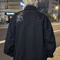 长袖常规款宽松型无品牌春秋冬立领提花外套男纯棉休闲潮牌2151，男装夹克，星座506