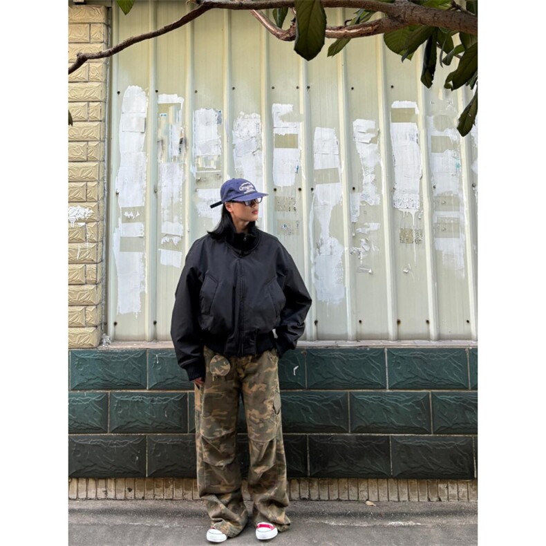 MF06-特P90美式高街立领棒球棉服飞行夹克棉衣短款外套男,男装夹克,电商B327