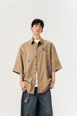 已下单CS1137-特批26控58夏季短袖印花速干冰丝大码外套衬衫，男装T恤，电商A059