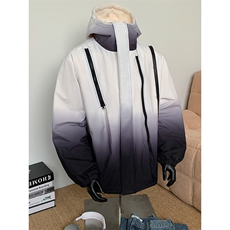 渐变三防户外冲锋衣内里600克仿兔毛潮牌棉衣XZ301AY08P128，男装夹克，星座301A