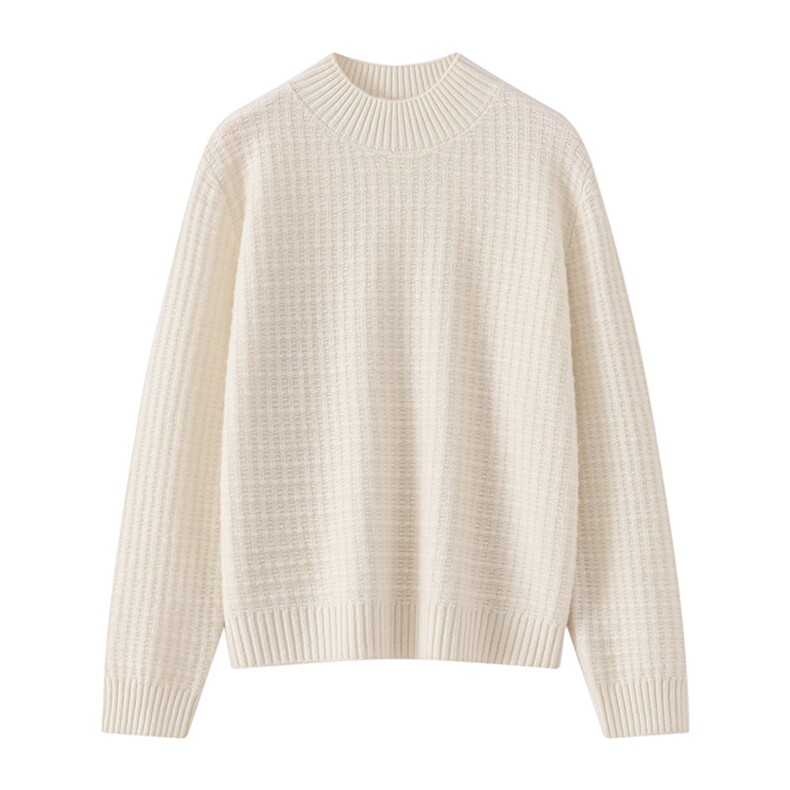 2025年秋季常规款套头长袖通勤休闲时尚百搭，女装针织衫/毛衣，伊雪娇羊绒