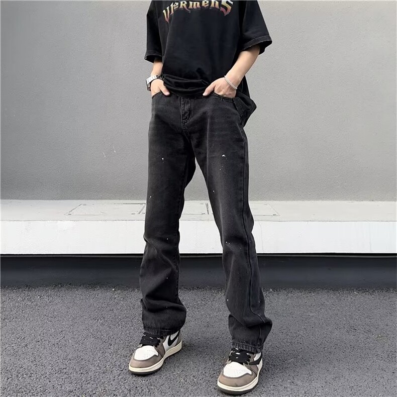 宽松直筒潮水洗青春流行夏季男新款牛仔裤T1629P42,男装牛仔裤,星座1116-2