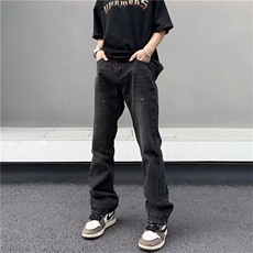 宽松直筒潮水洗青春流行夏季男新款牛仔裤T1629P42，男装牛仔裤，星座1116-2
