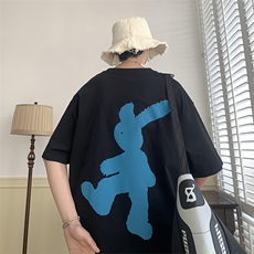 260g重磅纯T恤男潮牌情侣宽松圆领短袖t恤T6602-P35，男装T恤，星座217-2