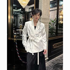 现货25秋冬重工银线刺绣男士仙鹤礼服西装xz129-p178，男装西服，电商B288