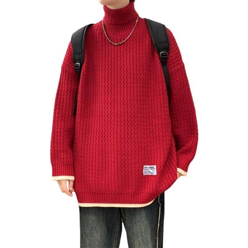 78590-P50高领毛衣男士秋冬季加厚新款内搭打底针织衫男生外套,男装T恤,电商D310B