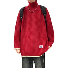 78590-P50高领毛衣男士秋冬季加厚新款内搭打底针织衫男生外套，男装T恤，电商D310B