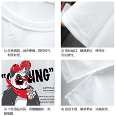 Q11218-P30春夏季七分袖t恤男大码五分袖男短袖中袖展架，男装T恤，电商A040A