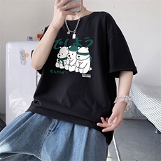 夏季新款潮牌流行印花帅气青少年宽松男士休闲T恤T1540-P20，男装T恤，电商A128