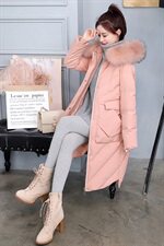 冬季羽绒棉服女中长款2025新款棉衣收腰修身显瘦时尚加厚学生棉袄，女装棉衣/棉服，关键词