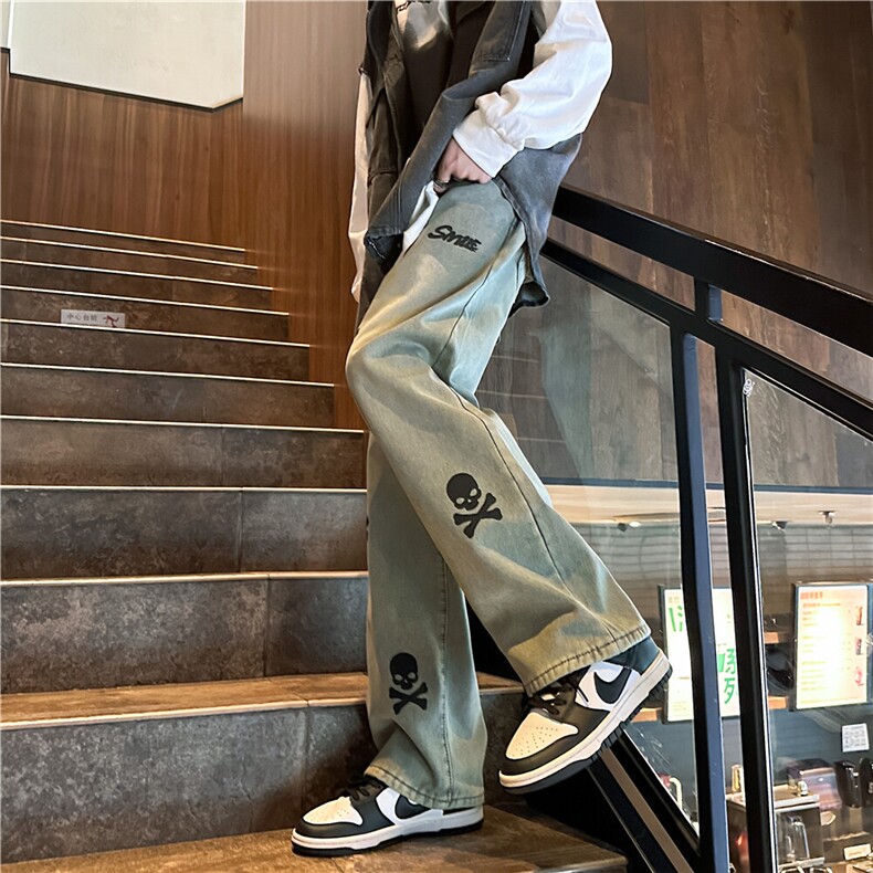 k1063-p55-控78M-5XL现货显高显瘦黄泥港风高阶牛仔裤多口袋,男装牛仔裤,星座116