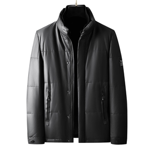 882023冬季新款海宁羽绒服男鹅绒皮衣加厚绵羊皮外套P910图片
