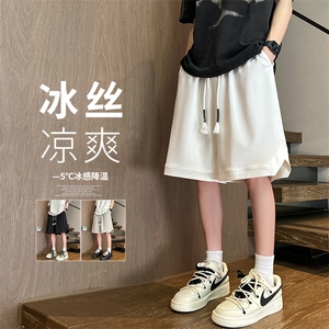 2024夏季新款内景大码开叉冰丝短裤M-5XHK24513-P40
