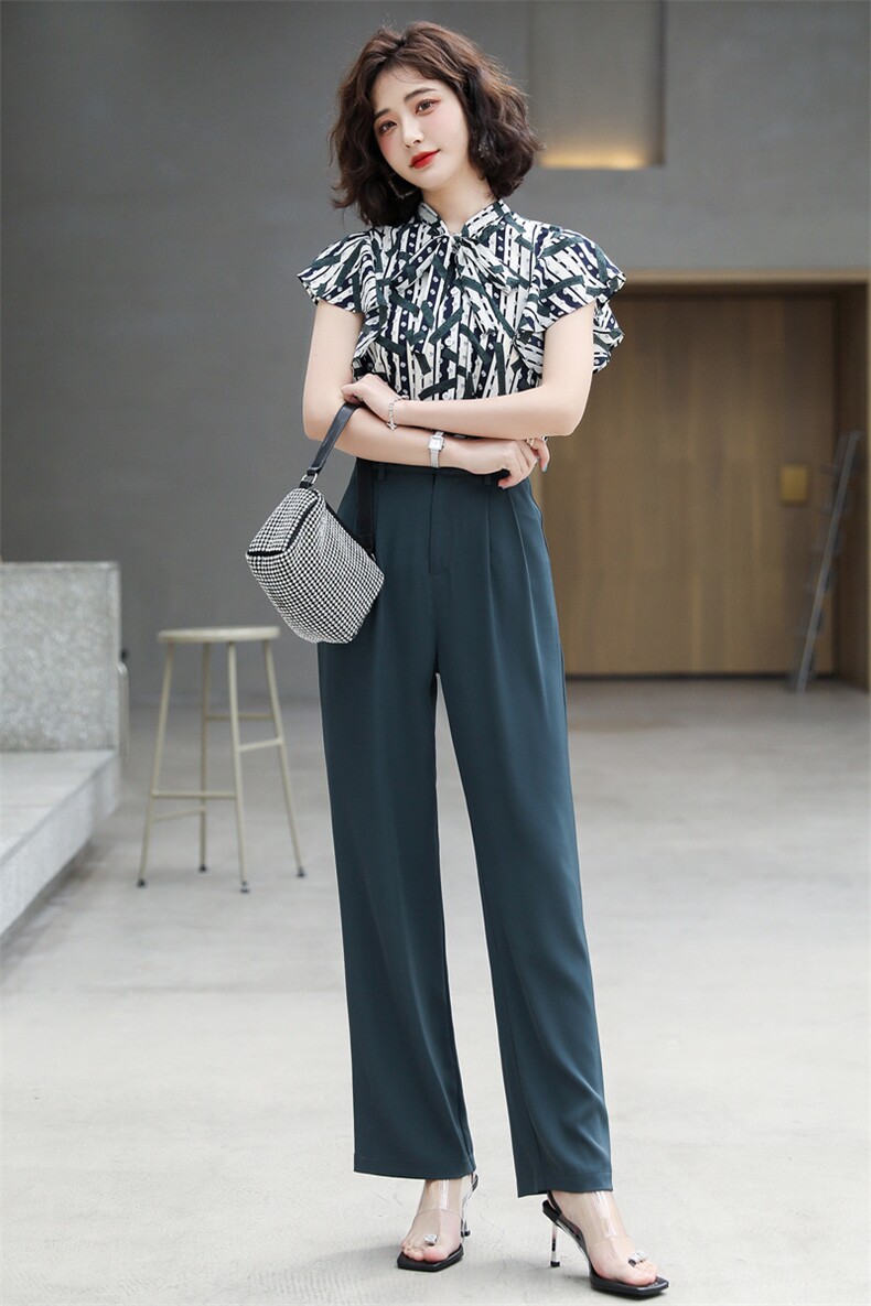 保安裤子男夏季冬季保安服安保春秋裤子制服加肥加大墨绿色西裤,女装套装/套裙,冬木谷雨