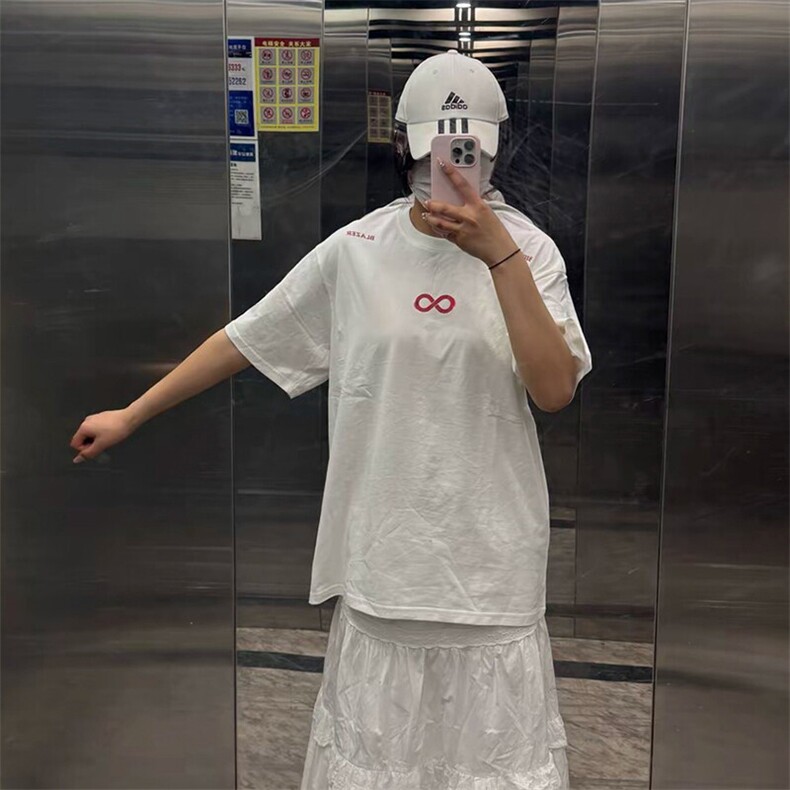 万针全刺绣解构设计260克重磅双纱纯棉高品质美式高街短袖T恤特35,男装T恤,电商A486-1