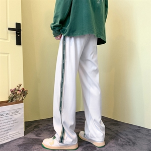 休闲裤男美式潮牌街头vieb条纹长裤宽松直筒运动裤子K060-P35图片