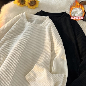 460g高克重银狐绒复古保暖宽松长袖T恤男T1746J加绒-特P40控78