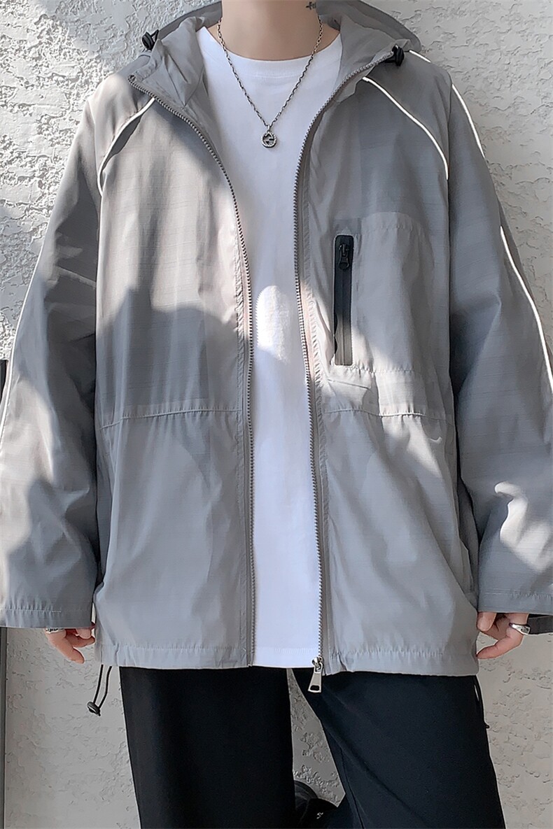 8XL-M特大码防晒衣连帽外套户外皮肤衣反光防晒服FS1601P68控88,男装夹克,电商D206-1
