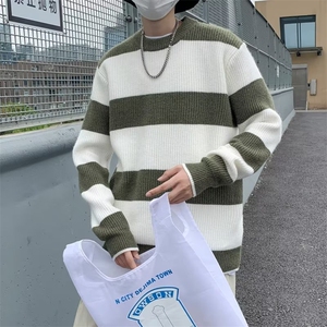 男秋冬季新款潮韩版百搭情侣毛衣针织衫外套M764P40图片