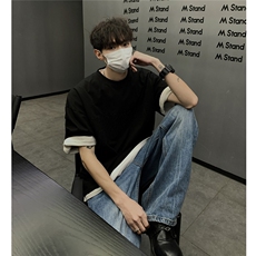 港风钢印字母潮短袖T恤男DT77775P25块特价控48：供抖音视频，男装T恤，星座227-7