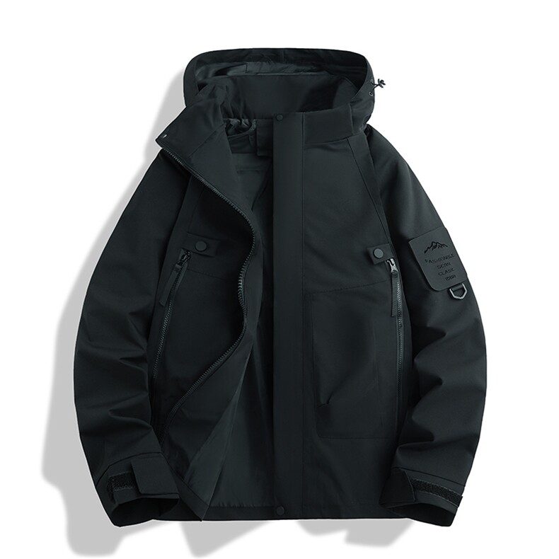 抖音高品质连帽百搭帅气男款情侣三防冲锋衣夹克外套23218-45，男装夹克，星座1402-1
