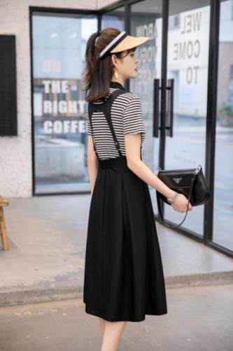 现货夏季新款两件套连衣裙，女装连衣裙，依美依缘